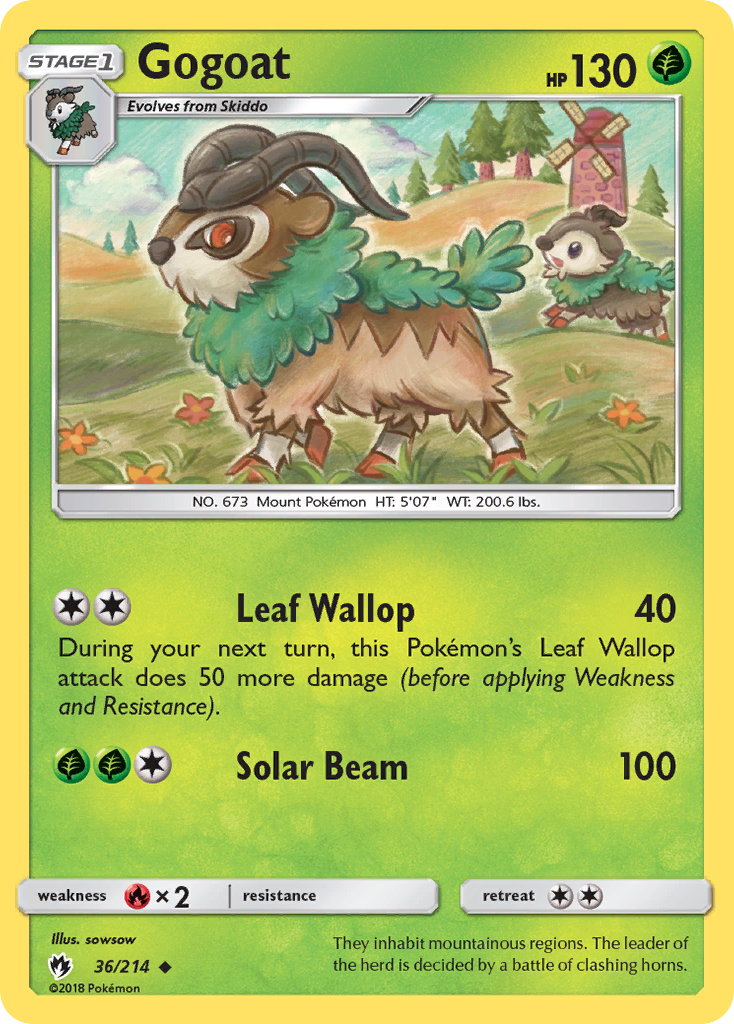 Gogoat (36/214) [Sun & Moon: Lost Thunder] | L.A. Mood Comics and Games