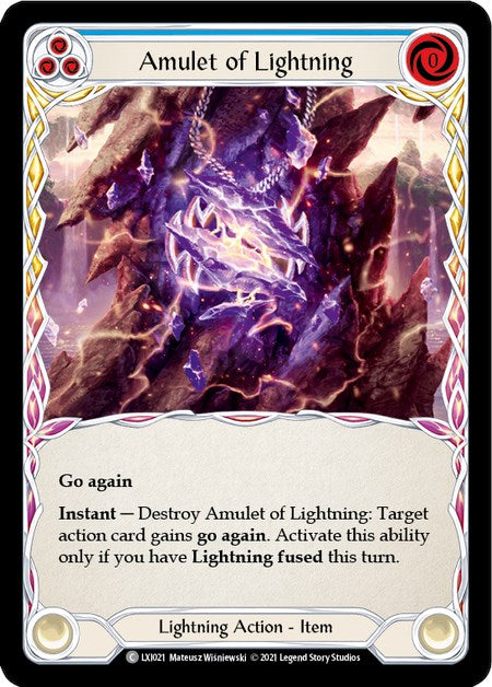 Amulet of Lightning (Blue) [LXI021] (Tales of Aria Lexi Blitz Deck)  1st Edition Normal | L.A. Mood Comics and Games