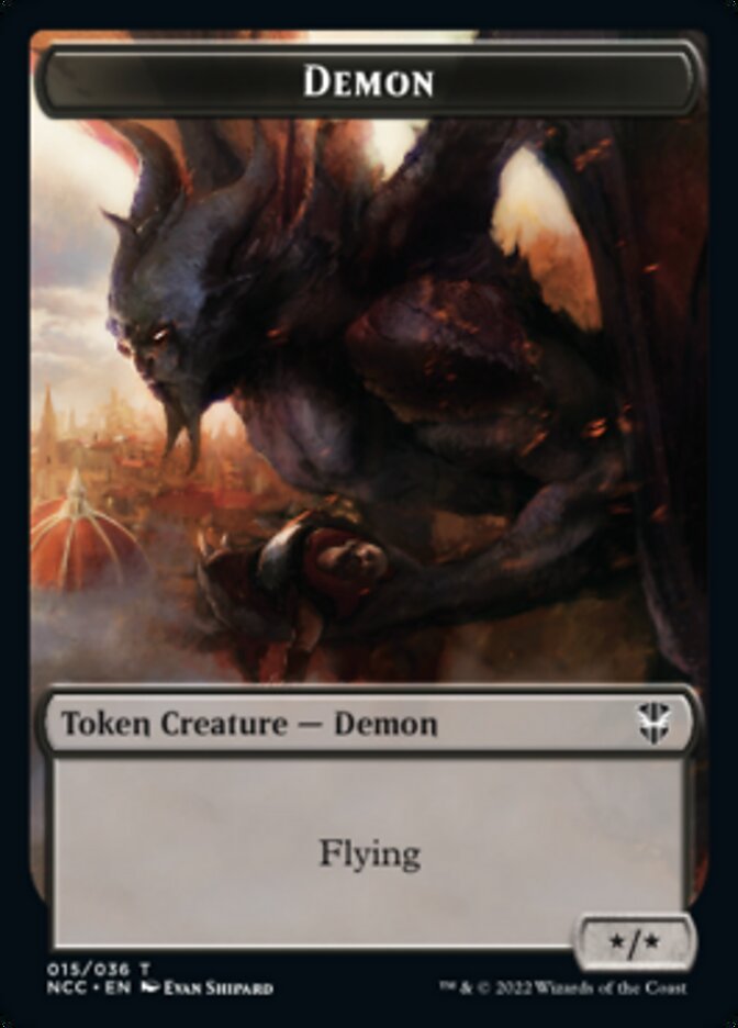 Demon // Copy Double-Sided Token [Streets of New Capenna Commander Tokens] | L.A. Mood Comics and Games