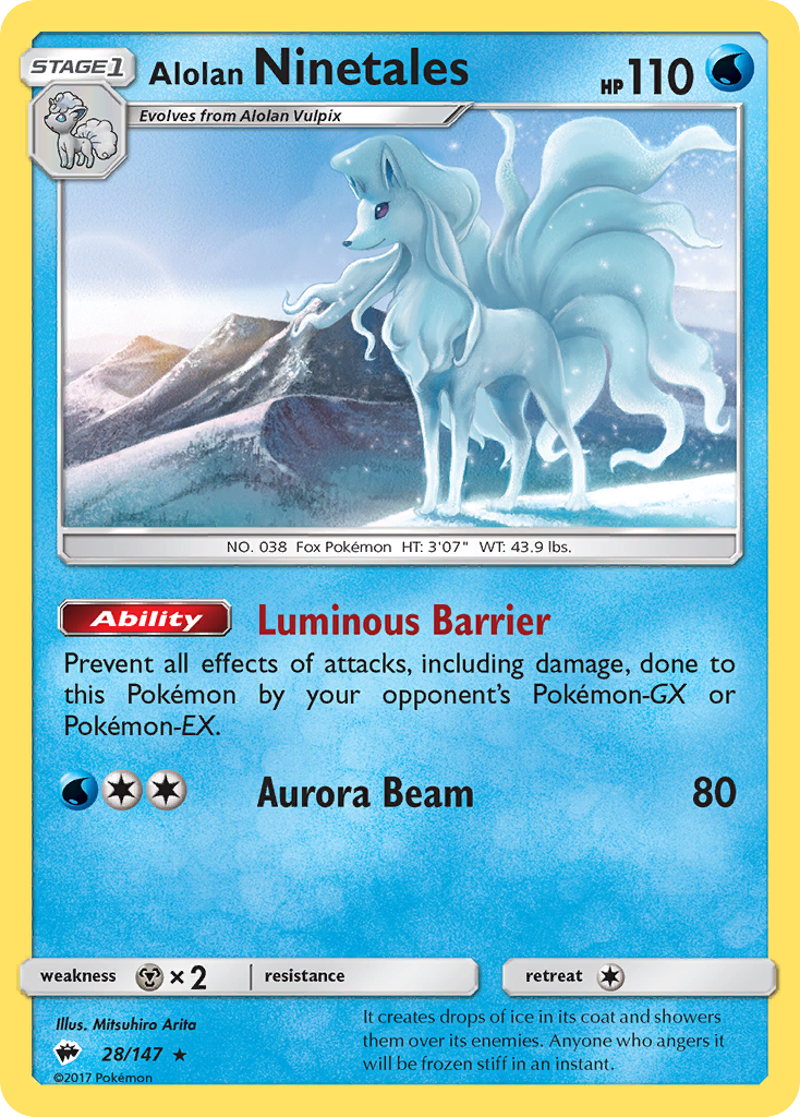 Alolan Ninetales (28/147) [Sun & Moon: Burning Shadows] | L.A. Mood Comics and Games