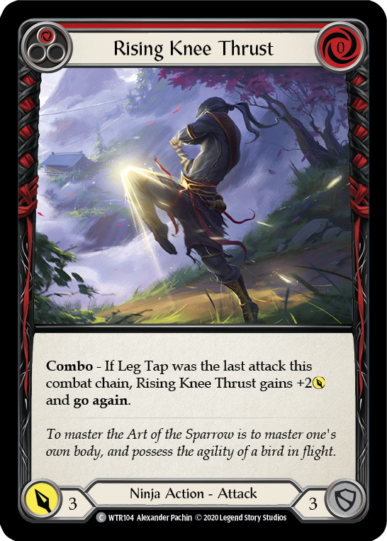 Rising Knee Thrust (Red) [U-WTR104] (Welcome to Rathe Unlimited)  Unlimited Rainbow Foil | L.A. Mood Comics and Games