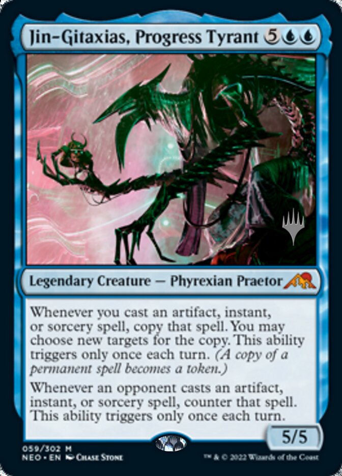 Jin-Gitaxias, Progress Tyrant (Promo Pack) [Kamigawa: Neon Dynasty Promos] | L.A. Mood Comics and Games