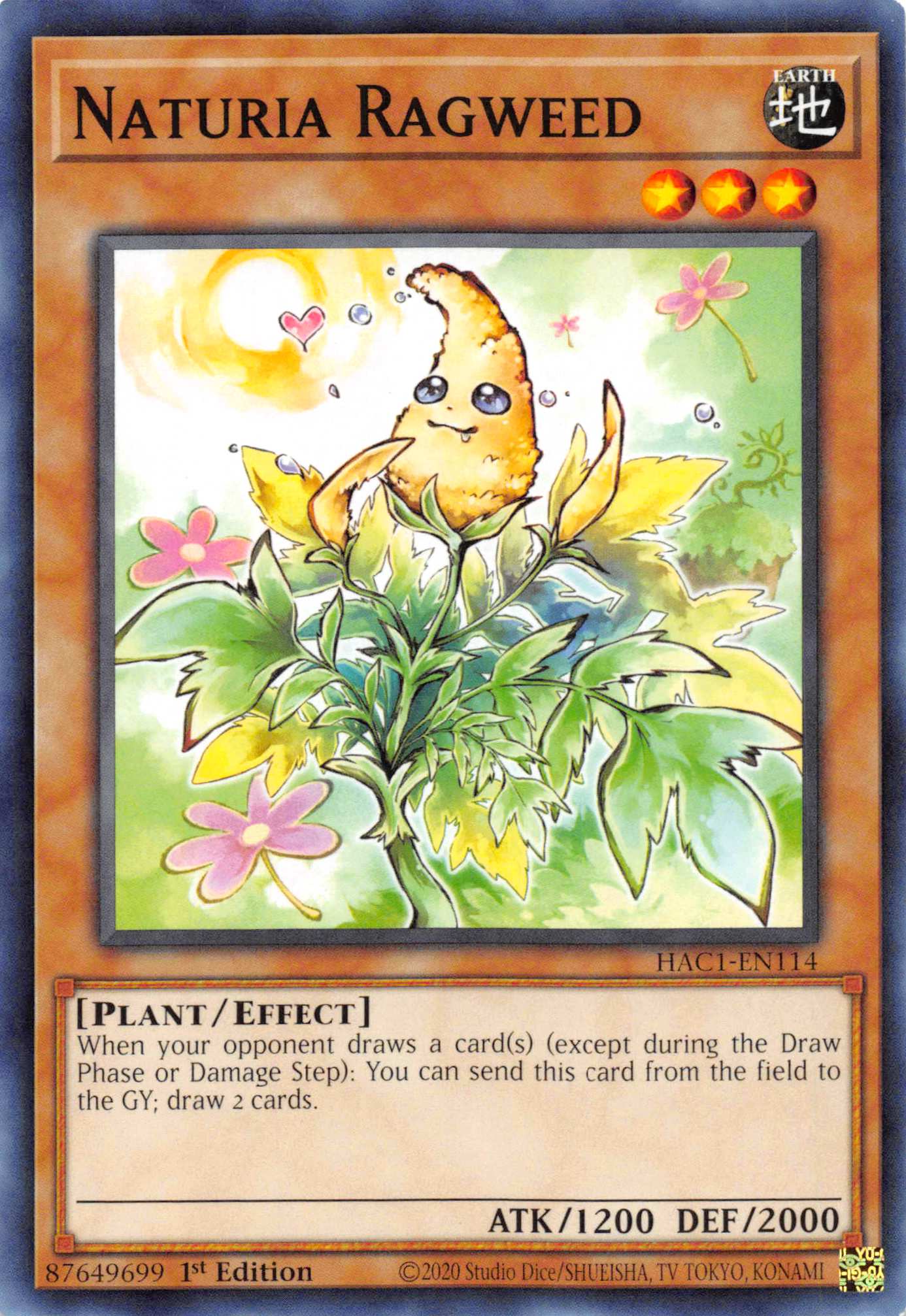 Naturia Ragweed [HAC1-EN114] Common | L.A. Mood Comics and Games