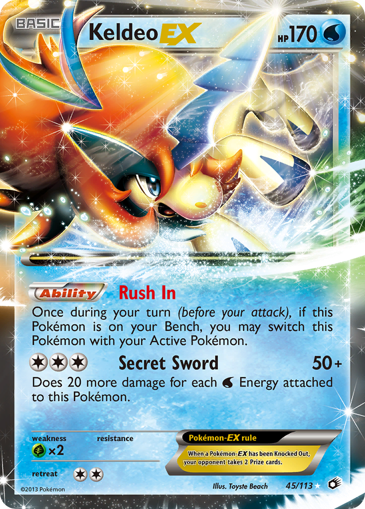 Keldeo EX (45/113) [Black & White: Legendary Treasures] | L.A. Mood Comics and Games