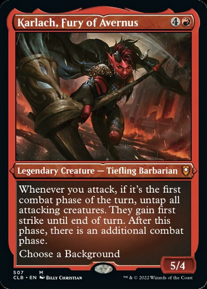 Karlach, Fury of Avernus (Foil Etched) [Commander Legends: Battle for Baldur's Gate] | L.A. Mood Comics and Games