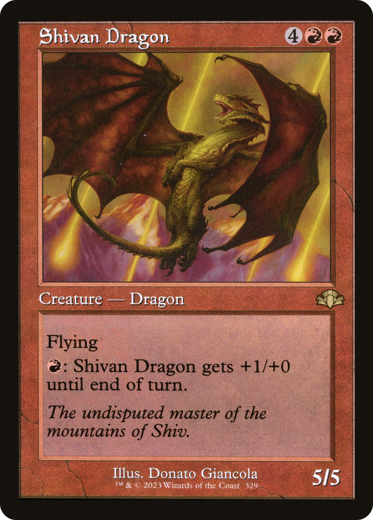 Shivan Dragon (Retro) [Dominaria Remastered] | L.A. Mood Comics and Games