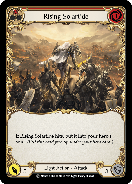 Rising Solartide (Red) [U-MON078-RF] (Monarch Unlimited)  Unlimited Rainbow Foil | L.A. Mood Comics and Games