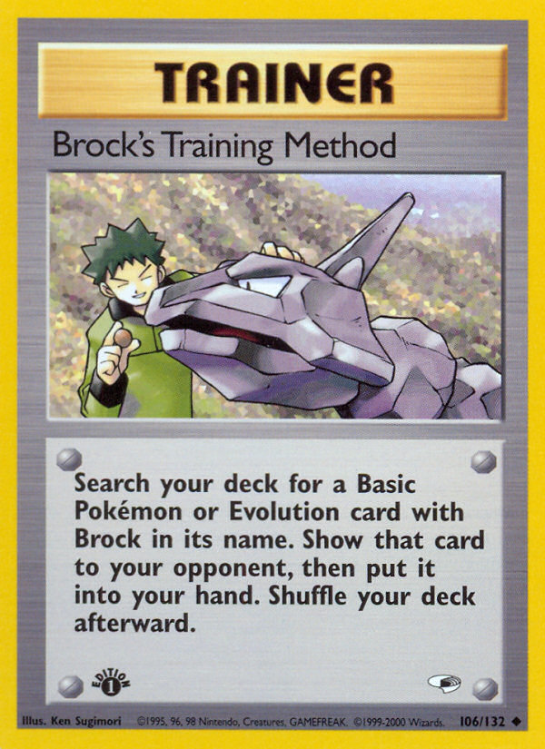 Brock's Training Method (106/132) [Gym Heroes 1st Edition] | L.A. Mood Comics and Games