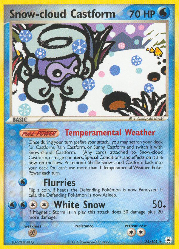 Snow-cloud Castform (25/101) [EX: Hidden Legends] | L.A. Mood Comics and Games