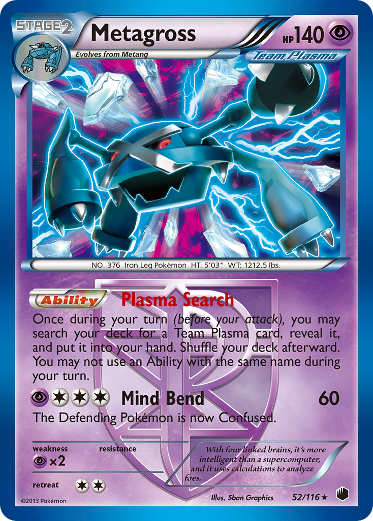 Metagross (52/116) [Black & White: Plasma Freeze] | L.A. Mood Comics and Games