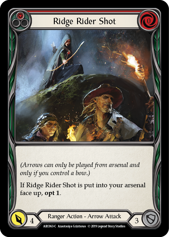 Ridge Rider Shot (Red) [ARC063-C] (Arcane Rising)  1st Edition Rainbow Foil | L.A. Mood Comics and Games