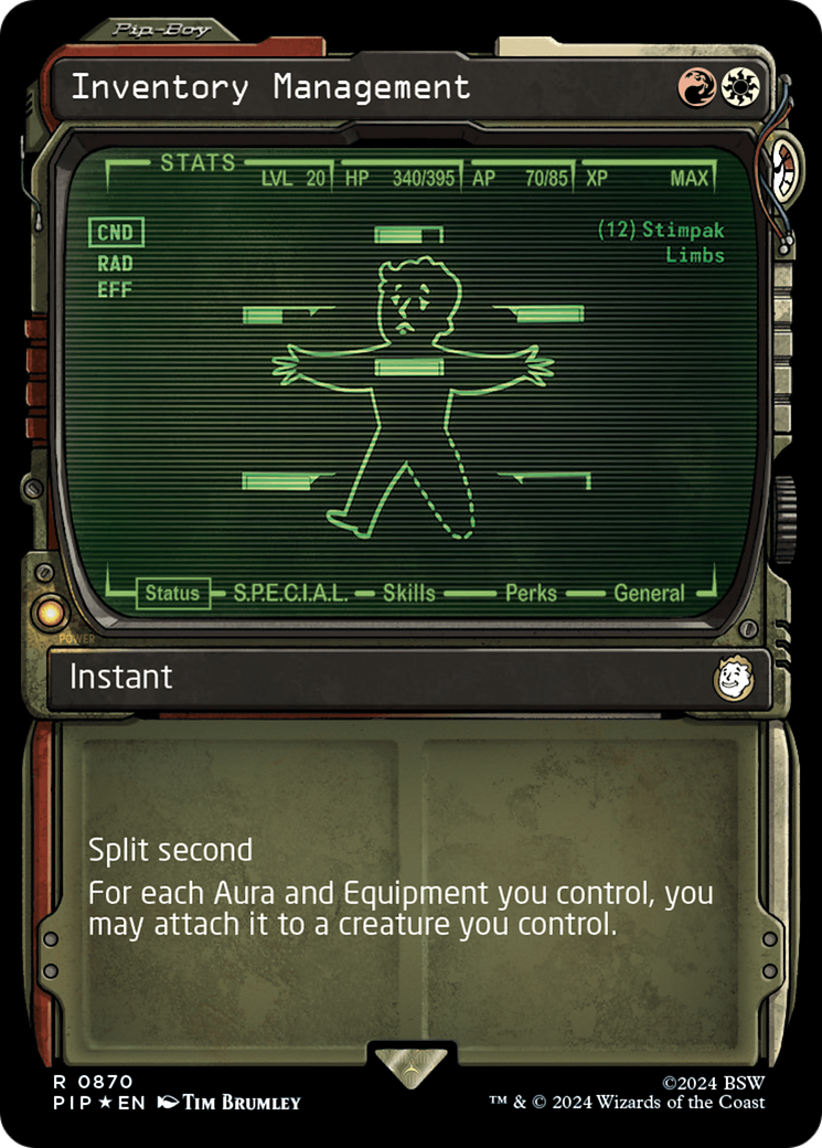 Inventory Management (Showcase) (Surge Foil) [Fallout] | L.A. Mood Comics and Games