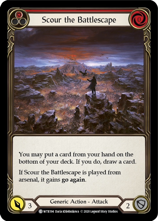 Scour the Battlescape (Red) [U-WTR194] (Welcome to Rathe Unlimited)  Unlimited Rainbow Foil | L.A. Mood Comics and Games