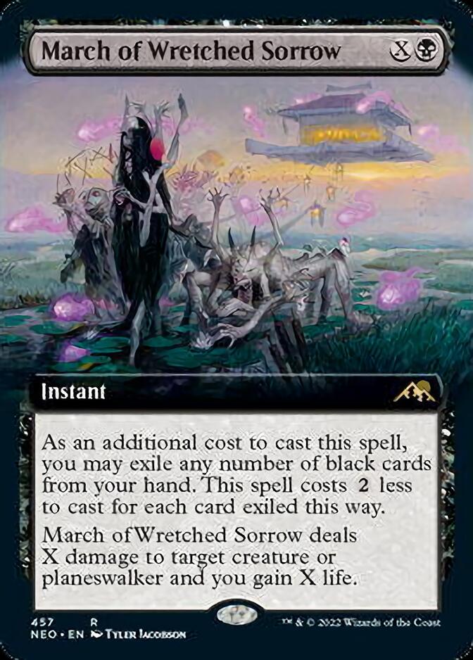 March of Wretched Sorrow (Extended Art) [Kamigawa: Neon Dynasty] | L.A. Mood Comics and Games