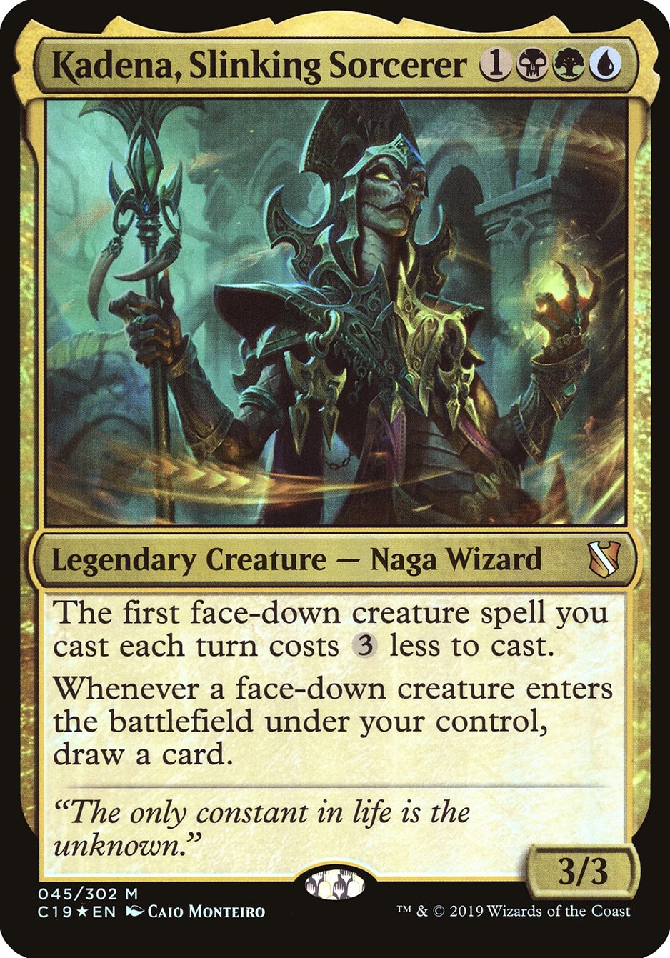 Kadena, Slinking Sorcerer (Oversized) [Commander 2019 Oversized] | L.A. Mood Comics and Games