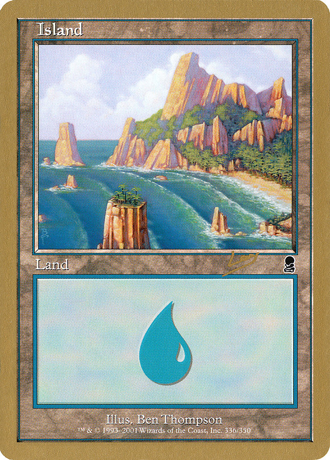 Island (rl336a) (Raphael Levy) [World Championship Decks 2002] | L.A. Mood Comics and Games