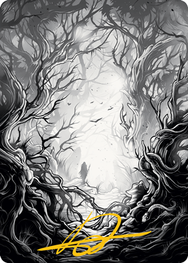 Forest 1 Art Card (Gold-Stamped Signature) [Innistrad: Midnight Hunt Art Series] | L.A. Mood Comics and Games