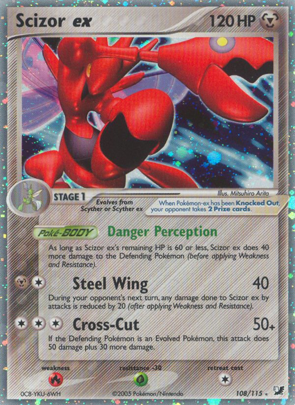 Scizor ex (108/115) [EX: Unseen Forces] | L.A. Mood Comics and Games