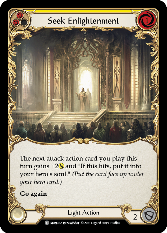 Seek Enlightenment (Yellow) [MON082-RF] (Monarch)  1st Edition Rainbow Foil | L.A. Mood Comics and Games