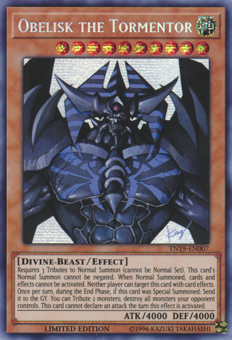 Obelisk the Tormentor [TN19-EN007] Prismatic Secret Rare | L.A. Mood Comics and Games