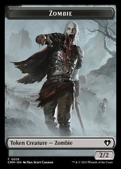 Clue // Zombie (0019) Double-Sided Token [Commander Masters Tokens] | L.A. Mood Comics and Games