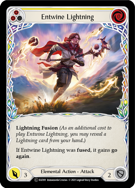Entwine Lightning (Yellow) [U-ELE101] (Tales of Aria Unlimited)  Unlimited Rainbow Foil | L.A. Mood Comics and Games