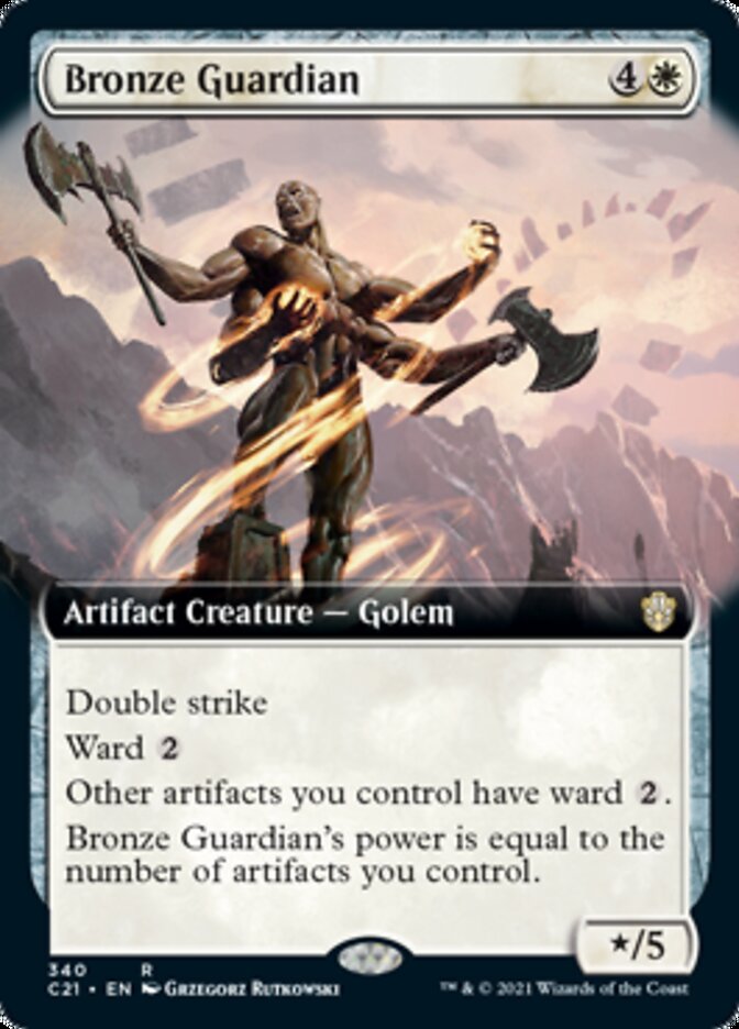 Bronze Guardian (Extended Art) [Commander 2021] | L.A. Mood Comics and Games