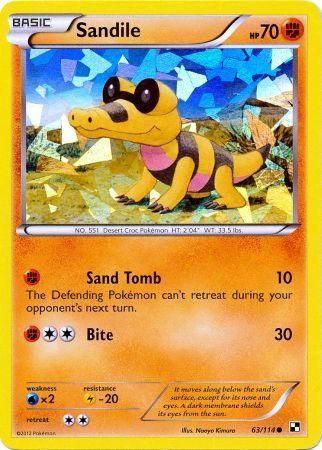 Sandile (63/114) (Cracked Ice Holo) [Black & White: Base Set] | L.A. Mood Comics and Games