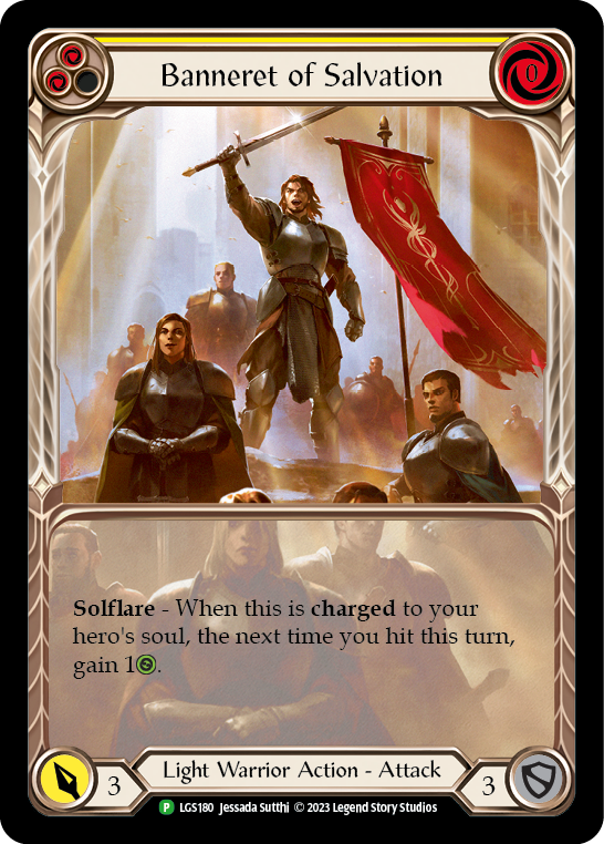 Banneret of Salvation (Extended Art) [LGS180] (Promo)  Rainbow Foil | L.A. Mood Comics and Games