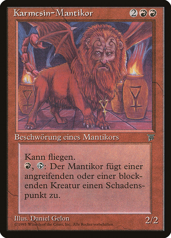 Crimson Manticore (German) - "Karmesin-Mantikor" [Renaissance] | L.A. Mood Comics and Games