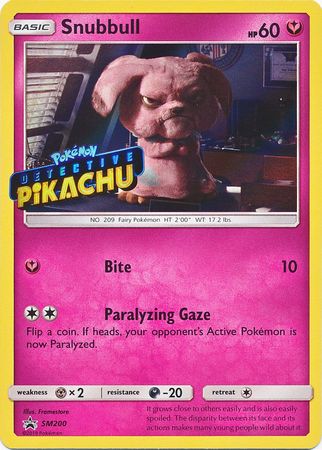 Snubbull Detective (SM200) (Pikachu Stamped) [Sun & Moon: Black Star Promos] | L.A. Mood Comics and Games