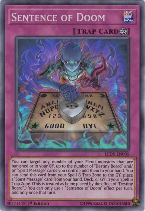 Sentence of Doom [LED5-EN005] Super Rare | L.A. Mood Comics and Games