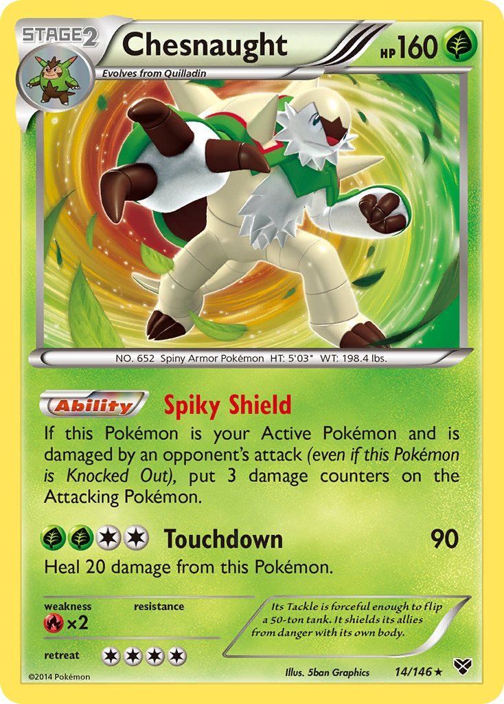 Chesnaught (14/146) (Cosmos Holo) (Blister Exclusive) [XY: Base Set] | L.A. Mood Comics and Games