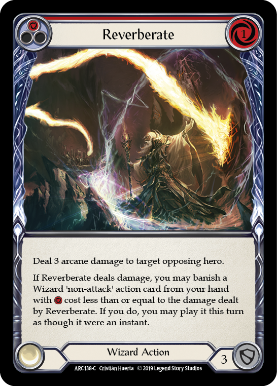 Reverberate (Red) [ARC138-C] (Arcane Rising)  1st Edition Rainbow Foil | L.A. Mood Comics and Games