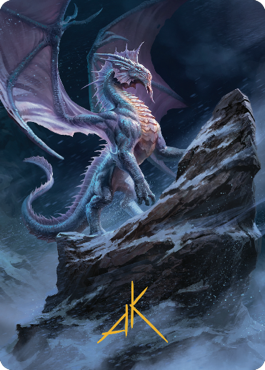 Ancient Silver Dragon Art Card (06) (Gold-Stamped Signature) [Commander Legends: Battle for Baldur's Gate Art Series] | L.A. Mood Comics and Games