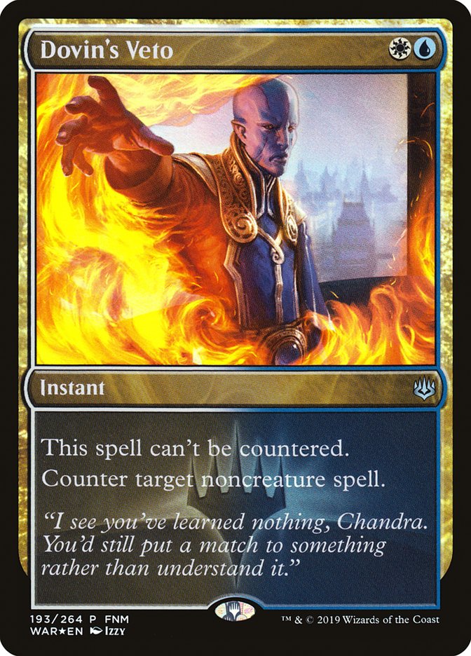 Dovin's Veto (FNM) [War of the Spark Promos] | L.A. Mood Comics and Games