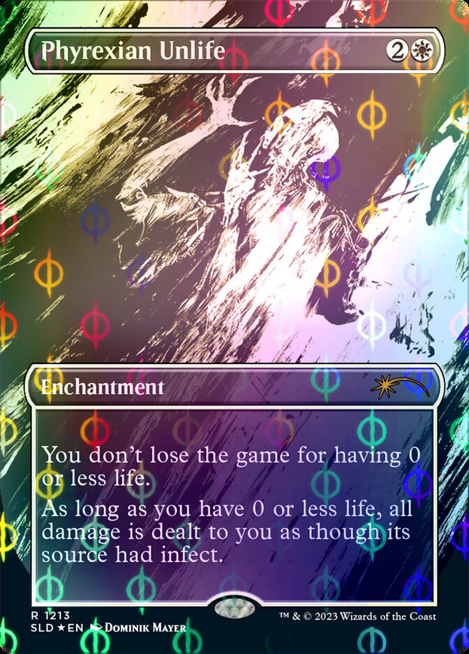 Phyrexian Unlife (Borderless Ichor Step-and-Compleat Foil) [Secret Lair Drop Series] | L.A. Mood Comics and Games
