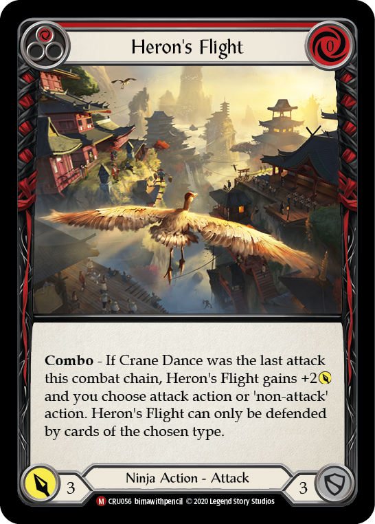 Heron's Flight [CRU056] (Crucible of War)  1st Edition Rainbow Foil | L.A. Mood Comics and Games