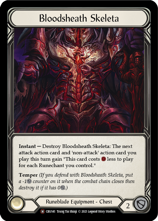 Bloodsheath Skeleta [U-CRU141] (Crucible of War Unlimited)  Unlimited Rainbow Foil | L.A. Mood Comics and Games