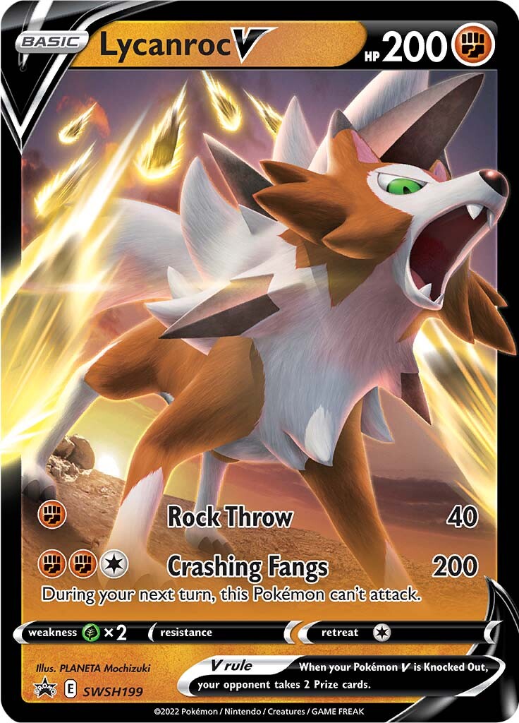 Lycanroc V (SWSH199) [Sword & Shield: Black Star Promos] | L.A. Mood Comics and Games