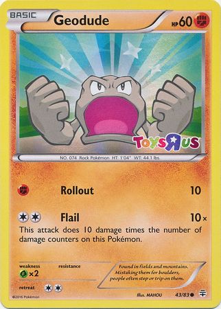 Geodude (43/83) (Toys R Us Promo) [XY: Generations] | L.A. Mood Comics and Games