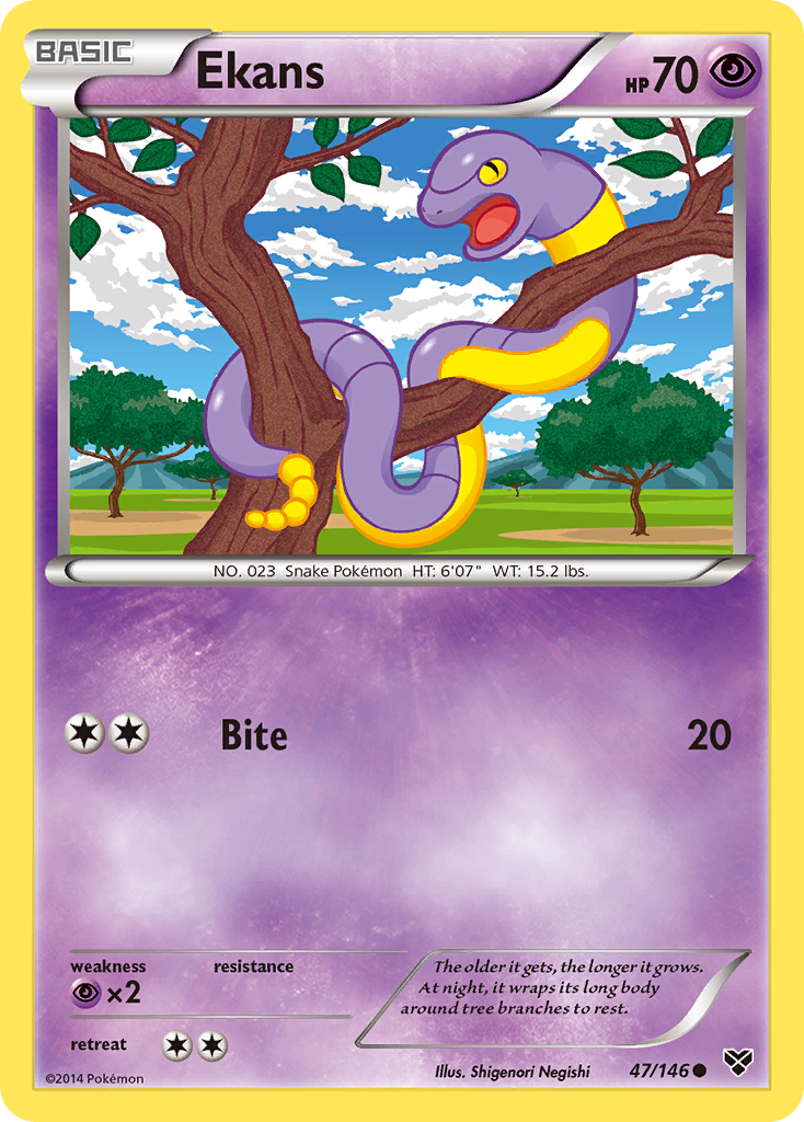 Ekans (47/146) [XY: Base Set] | L.A. Mood Comics and Games