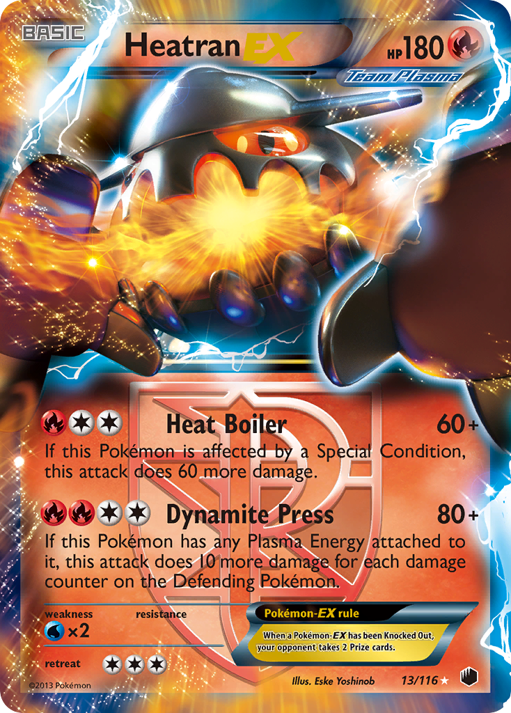 Heatran EX (13/116) [Black & White: Plasma Freeze] | L.A. Mood Comics and Games