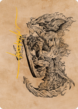 Miirym, Sentinel Wyrm Art Card (Gold-Stamped Signature) [Commander Legends: Battle for Baldur's Gate Art Series] | L.A. Mood Comics and Games