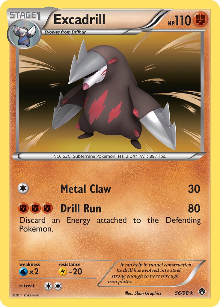 Excadrill (56/98) (Cosmos Holo) (Blister Exclusive) [Black & White: Emerging Powers] | L.A. Mood Comics and Games
