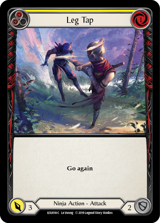 Leg Tap (Yellow) [KSU018-C] (Katsu Hero Deck)  1st Edition Normal | L.A. Mood Comics and Games