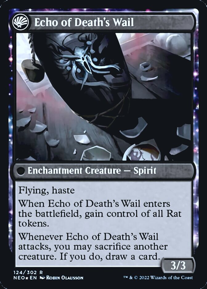Tribute to Horobi // Echo of Death's Wail [Kamigawa: Neon Dynasty Prerelease Promos] | L.A. Mood Comics and Games