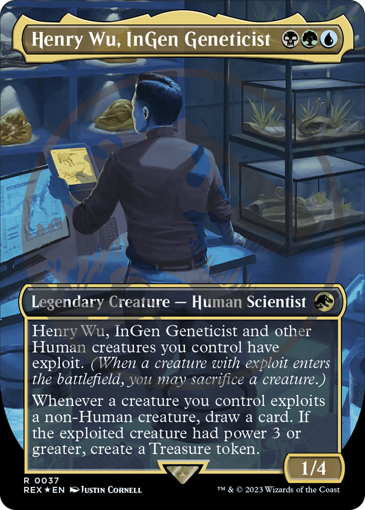 Henry Wu, InGen Geneticist (Emblem) (Borderless) [Jurassic World Collection Tokens] | L.A. Mood Comics and Games