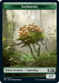 Saproling // Zombie Double-Sided Token [Core Set 2021 Tokens] | L.A. Mood Comics and Games