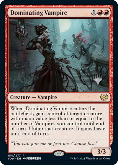 Dominating Vampire (Promo Pack) [Innistrad: Crimson Vow Promos] | L.A. Mood Comics and Games